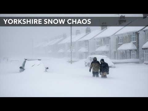 Violent Snowstorm Hits Yorkshire, England – Transport Collapses Across the UK