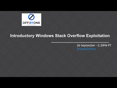 Introductory Windows Stack Overflow Exploitation