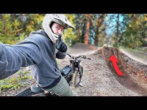 I found SECRET Surron Jumps Hidden in the woods!