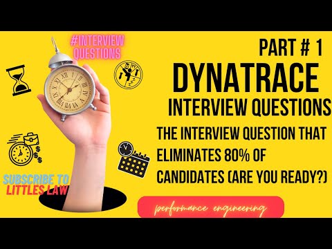 Dynatrace Interview Question : Why 90% of Engineers FAIL This Simple Performance Crisis Question