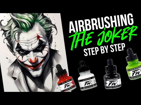 Airbrushing for beginners The Joker step by step