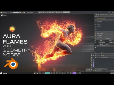 How to Create Aura Flames in Blender Using Geometry nodes | Tutorial for Beginners