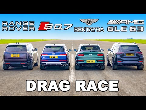 New Range Rover V8 v AMG v Audi v Bentley: DRAG RACE