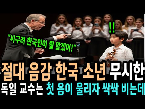 값싼 바이올린 절대 음감 한국 소년 무시한 바이올린 거장 독일 교수는 첫 음이 울려퍼지자 눈물을 흘리는데