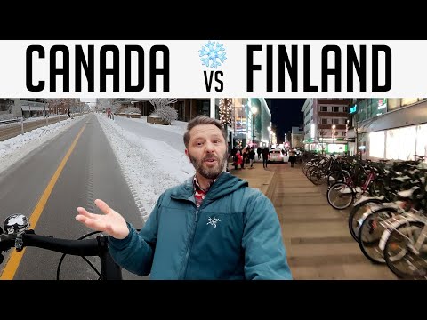 Winter urban cycling showdown compares cities in Canada and Finland. Who will win Plus 1 Minus 2?