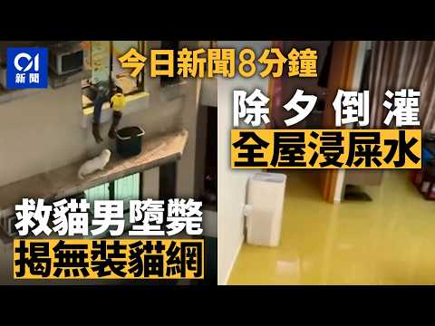 今日新聞｜土瓜灣男救貓失足飛墮花槽亡　揭單位無貓網｜除夕低層公屋污水渠倒灌　全屋浸滿屎水｜01新聞｜貓｜賀歲馬｜初三｜污水倒灌｜農曆新年｜尹錫悅｜屯赤｜2026年2月19日 #hongkongnews