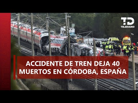 Descarrilamiento de dos trenes en Córdoba, España, deja al menos 40 muertos