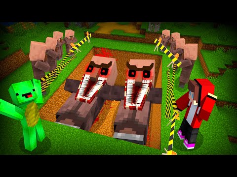 Mikey & JJ found BURIED SCARY VILLAGERS in Minecraft animation