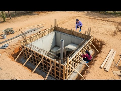TIMELAPSE : Building an Underground Shelter Behind the New House for Emergency Use