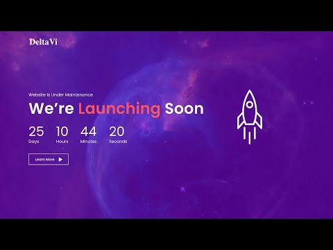How To Make A Website Coming Soon Page Using HTML CSS & JavaScript with Time Date Countdown