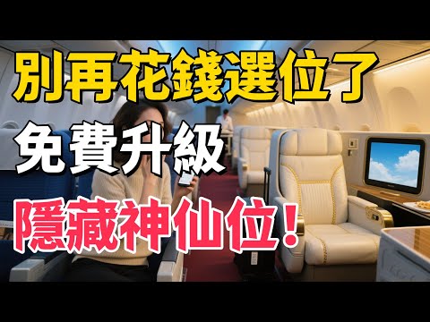 開票後快做這件事！航空公司「隱藏版豪華座位」的秘密，99%的人不知道，免費升級就靠它！#免費升艙 #飛機選位 #旅行攻略 #航空秘密 #省錢旅遊