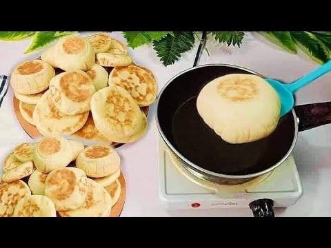 العيش الشامي بتاع المدارس والفول والطعميه22 رغيف بنصف ك دقيق بدون فرن مع اسرار نجاحه مش هتشتريه تاني