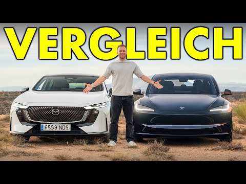 VERGLEICH: Mazda 6e vs. Tesla Model 3 | @maltedrivescars
