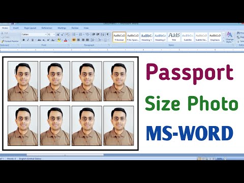 MS Word Me Passport Size Photo Kaise Banaye | How to make passport size photo in Microsoft word?