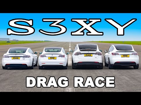 Every Tesla DRAG RACE