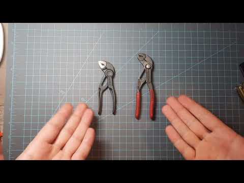 knipex xs.  side by side comparison with the cobra 5 inch version.