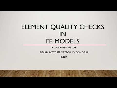 Element Quality Check | FE Mesh Quality| Hypermesh |