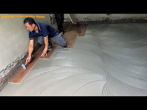 Great Skill In Installing 7/3 Ratio Wood Imitation Ceramic Tiles For Extremely Smart Bedroom Floors