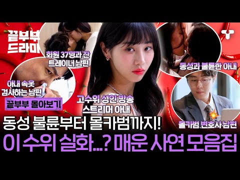 [#끝내주는부부] 편집자 픽!💥 끝부부의 역대급 매운 사연 총 집합 모음집! 😱 | #끝부부드라마 #드라마큐브