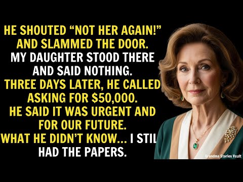 My Son in Law Slammed the Door “Not Her Again!” Days Later, He Asked for Money and Regretted It