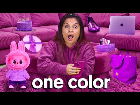 Buying ONLY One Color Product for 24 Hours! 🍕
