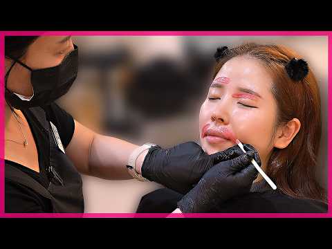 ASMR | Korean Style Full face Waxing | Eyebrow, Hairline, Forehead, Philtrum, Sideburns