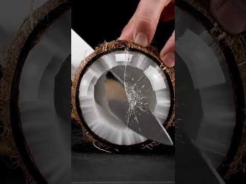 asmr fruit cutting video #shorts #asmr #coconut #fruitcutting