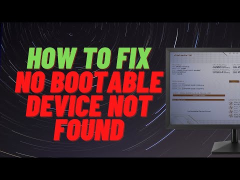 How to Fix No Bootable Device Not Found
