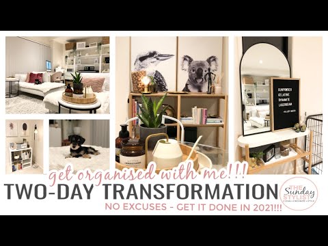 GET ORGANIZED WITH ME!!! - Huge 2-day lounge/office makeover transformation...|| THE SUNDAY STYLIST