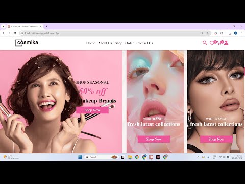 7.full stack makeup Shop Website using: HTML, CSS, JS, PHP & MySQL (full site) part seven