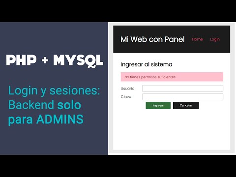 Protege tu Backend: Login solo para Admins 👨💼 | Sesiones y roles con PHP Vainilla y MySQL
