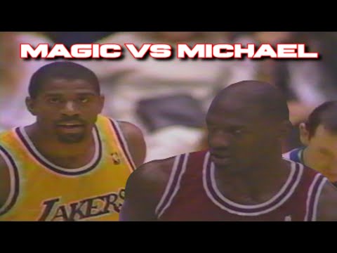 Michael Jordan vs Magic Johnson - Point Guard Battle!! MJ Plays Point Guard!! Jordan defends Magic!!