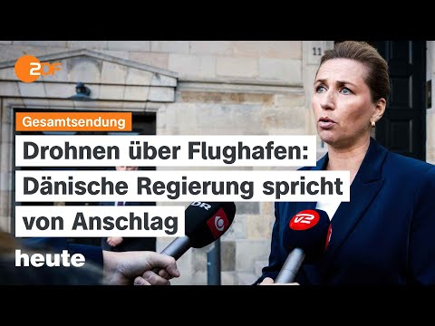 heute 19:00 Uhr vom 23.09.25 Warnung Nato an Russland, Drohnen über Kopenhagen, Trump-Rede UN