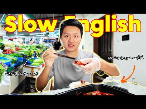 Learn Real English at the food Market π¦ Ride, Shop, Cook! | comprehensible input #vlog