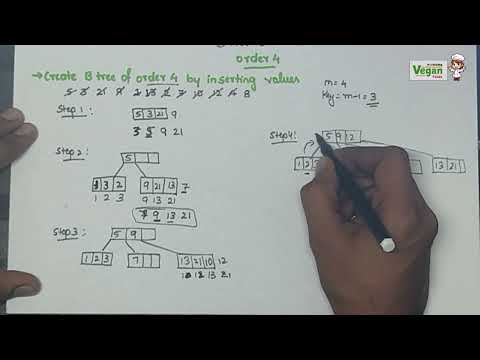 B tree (Insertion) Order 4  |Data structures & Algorithms | All Universities