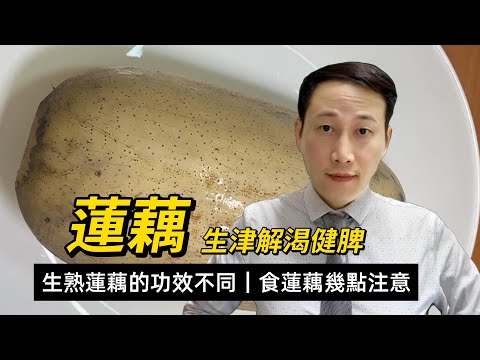 蓮藕，營養與功效，生食熟食功效不同，生食和變黑的注意，紅藕白藕麻花藕，這類人群少食蓮藕