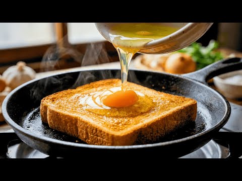 Simply Delicious Breakfast! The Perfect 5-Minute Crispy Egg Toast!
