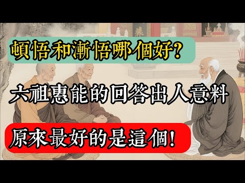 頓悟和漸悟哪個好？六祖惠能的回答出人意料：原來最好的是這個！#佛教 #佛家 #佛法 #佛學知識 #佛學智慧 #修心修行 #佛教文化 #禪悟人生 #傳統文化