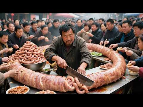 济南落魄大哥卖小肠爆火！98元一斤为情怀，顾客排队抢着买销量超可观【小食光光】