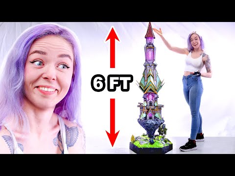I spent 20 days building this giant wizard tower