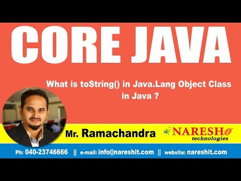 Core Java Tutorial | What is toString() in Java.Lang Object Class in Java ? | Mr.Ramchandra