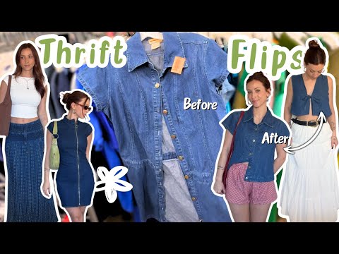 Giving My THRIFTED Clothes a Makeover! (EASY sewing Alterations)