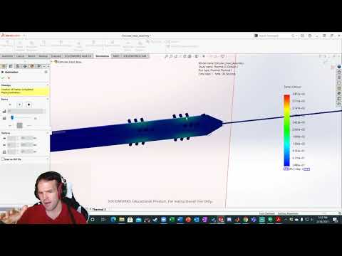 SolidWorks Transient Heat Transfer Analysis - How Long to Heat Up?
