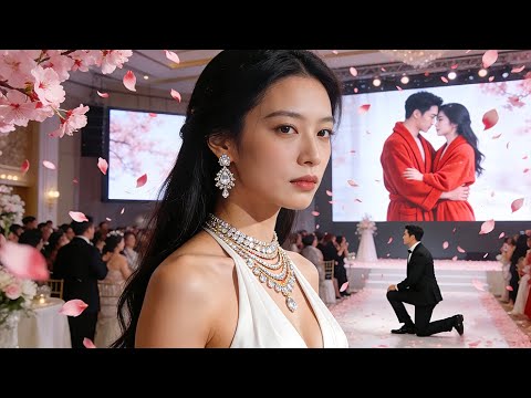 At the wedding, his affair is exposed; she leaves. Later, a boss claims her, and he begs in shame.