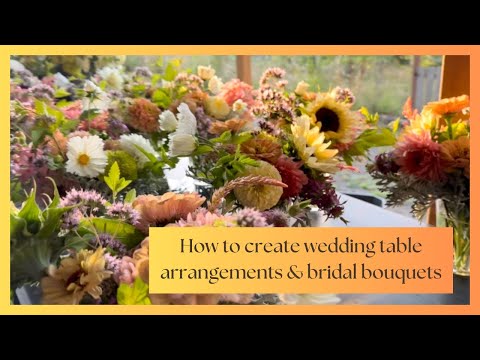 Cutting Wedding Flowers and Crafting stunning Bridal Bouquets & Table Arrangements