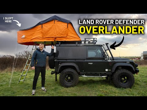 Overnight in Ultimate 4x4 Landrover Defender (50mph wind and rain)