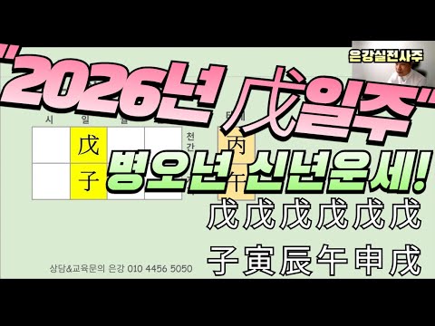 "무일주 ! 2026년 운세분석; 나에게 위기인가 기회인가!"#일주별 #병오년 #신년운세 를 실제 사례와 예시 #무자일주 #무인일주 #무진일주 #무오일주 #무신일주 #무술일주