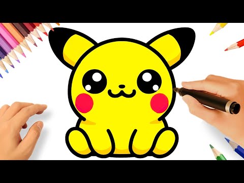 COMO DESENHAR O PIKACHU KAWAII SUPER FÁCIL⚡