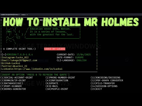 How To Install Mr. Holmes OSINT - A Complete OSINT Tool 2025