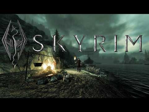 Skyrim | Rain Storm | Relaxing Music & Ambience